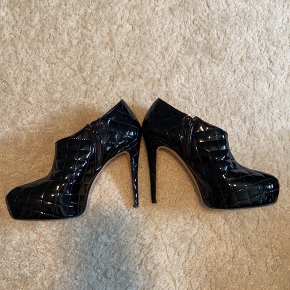 Brian Atwood Quilted Patent Leather Booties - Picture 4 of 5